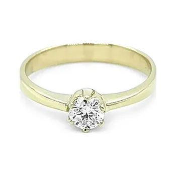 Prsten Zlatý Zásnubní Prsten s Diamantem 2011127