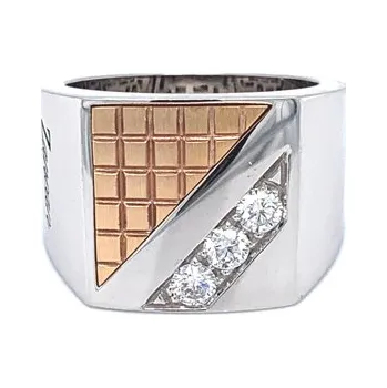 Prsten Zlatý Prsten Zancan Cuture s Diamanty EA164BR 6000011