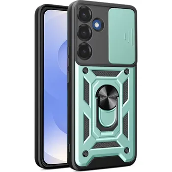 Pouzdro na mobilní telefon Kryt Samsung Galaxy S25 Techsuit CamShield Pro green