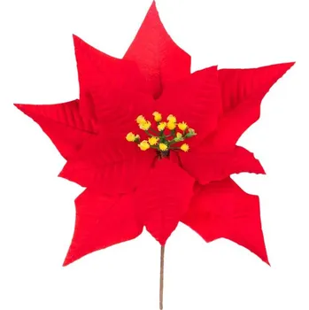 Vánoční dekorace Kvet MagicHome Vianoce, Poinssetia, červená, 24 cm, veľkosť kvetu: 24 cm