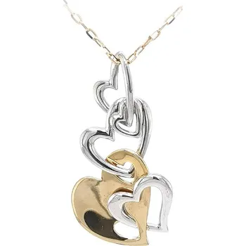 Přívěsek Zlatý Přívěsek Srdce Propojené Láskou 7150545