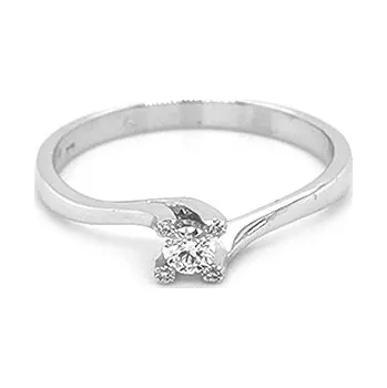 Prsten Zlatý Zásnubní Prsten s Diamanty 2010916