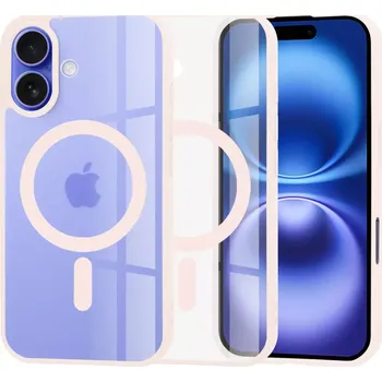Pouzdro na mobilní telefon Kryt iPhone 16, Techsuit - MagSafe Pro, růžový