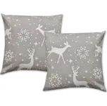 Vánoční povlak na polštář flanel 50x70 Escama grey