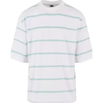 Pánské tričko Pánské triko URBAN CLASSICS TB6412 WHITE/OCEAN BLUE L