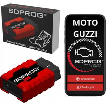 Autodiagnostika Diagnostický tester pro motocykly MOTO GUZZI, program SDPROG + OBD2 skener