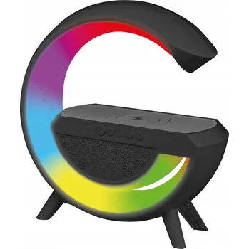 Bluetooth reproduktor Stolní Bluetooth reproduktor s RGB LED lampou a indukční nabíječkou