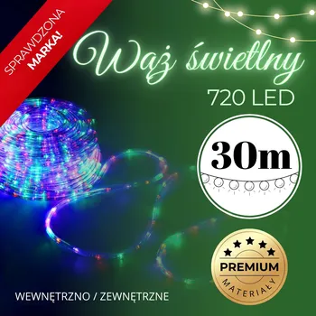 Vánoční dekorace Springos CL1209 SVĚTELNÁ HADICE 720 LED