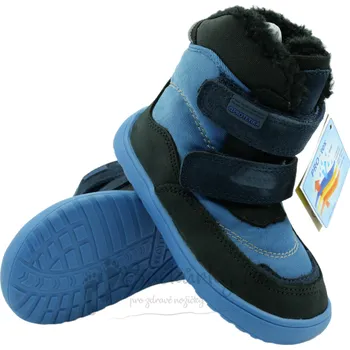 Dívčí zimní obuv Zimní barefoot dětská obuv Protetika Nut blue - vel. 32