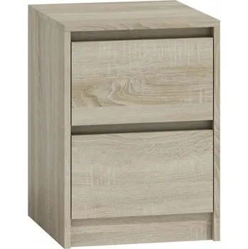 Noční stolek Noční stolek Karo K2 SONOMA bezúchytkový noční stolek 2 zásuvky