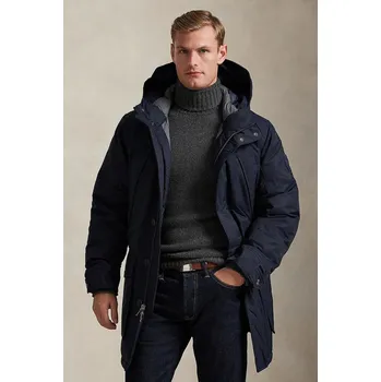 Péřová bunda Polo Ralph Lauren NY TWILL.LNNX tmavomodrá barva, zimní, 710968114001, XL, 59X