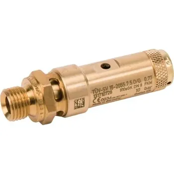 Ventil Pojistný ventil 1/4", max. tlak 10 bar, -10 až +180°C
