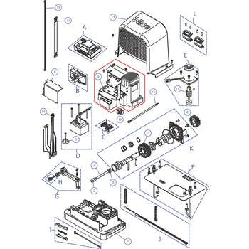 NICE PD2125A0002 Vnútorná deliaca stena 24V RBS400,, RBS600, RBS600HS