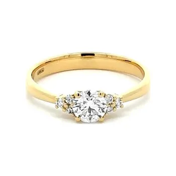 Prsten Zlatý Zásnubní Prsten s Diamanty 2011800