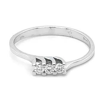 Prsten Zlatý Prsten s Diamanty 2010203