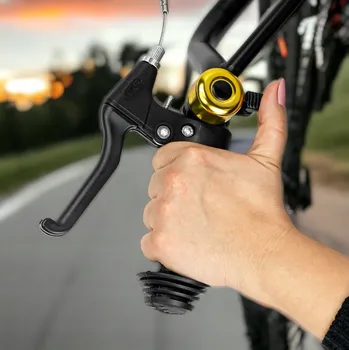 Zvonek na kolo Hlasitý hliníkový zvonek na kolo pro děti i dospělé DR4 zlatý