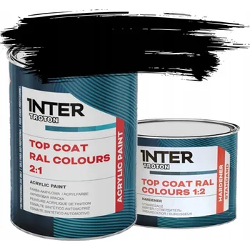 Lak na dřevo Troton akrylový lak RAL 9005 černý + tužidlo 1,5 l