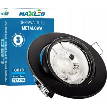 Halogenové Stropní Svítidlo Černé LED GU10 MR16 Kulaté Hliníkové Otočné