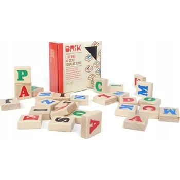 ostatní stavebnice Dřevěná abeceda vzdělávací Stavebnice písmena Brik