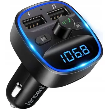 Automobilový FM transmitter LENCENT T25 s Bluetooth, 2xUSB