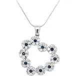 Přívěsek Srdce s Modrým Kamenem 7151265