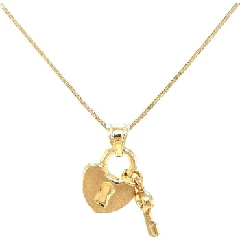 Přívěsek Zlatý Přívěsek Zámek a Klíč 7151540