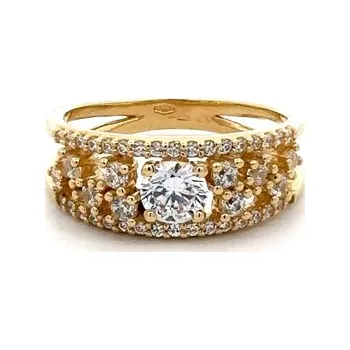 Prsten Zlatý Prsten se Zirkony 7131827