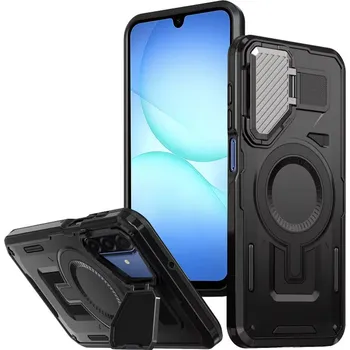 Pouzdro na mobilní telefon Kryt Samsung Galaxy A17 4G/5G, CamVault MagSafe, černý