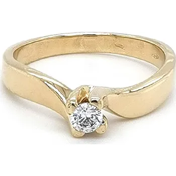 Prsten Zlatý Zásnubní Prsten se Zirkonem 7130880