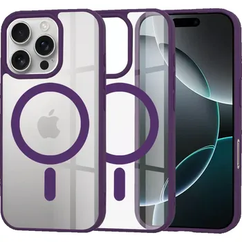 Pouzdro na mobilní telefon Kryt iPhone 16 Pro, Techsuit - MagSafe Pro, fialový