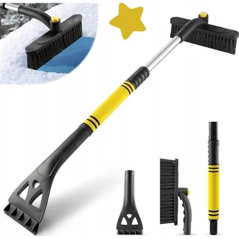 Autoškrabka Teleskopická škrabka na led a sníh s otočným kartáčem 360 stupňů