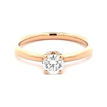 Prsten Zlatý Zásnubní Prsten s Diamantem 2011792