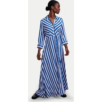 Dámské šaty YAS Košilové šaty Savanna 26022663 Modrá Loose Fit XS