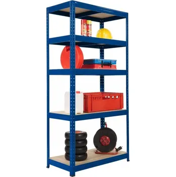 regál Policový regál Trestles RH 1800x1000x600, nosnost 1750 kg, 5 polic Barva: modrá RH6010-5-MODRA