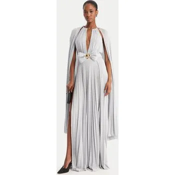 Dámské šaty Elisabetta Franchi Večerní šaty AB-R13-51E2-V860 Stříbrná Regular Fit 42