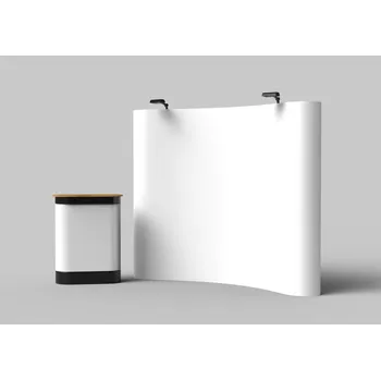 POP UP Stěna 3x3, oblá, jednostr., kufr