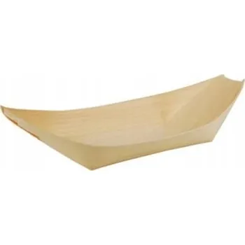 Jednorázové nádobí Ekologické dřevěné misky Papstar 21,5 x 10 cm 50 kusů