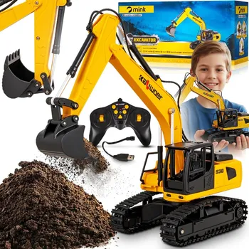 RC model auta Dálkově ovládaný pásový bagr HRAČKA RC na dálkové ovládání, 9 kanálů, měřítko 1:24