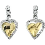 Visací Náušnice Srdce se Zirkony 7121011