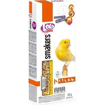 Krmivo pro ptáka LOLO SMAKERS MIX 3 klasy mix (ovoce,med,vejce) kanár 85 g