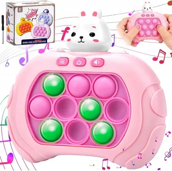 POP IT ELEKTRONICKÁ HRA POP IT Senzorická ROZVOJOVÁ Paměť Reflex DĚTI Králík