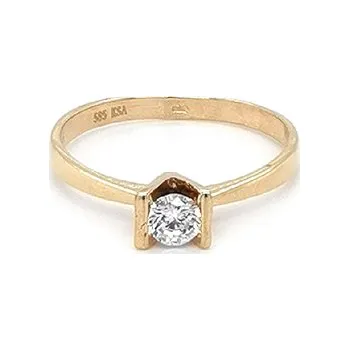 Prsten Zlatý Zásnubní Prsten se Zirkonem 7130694