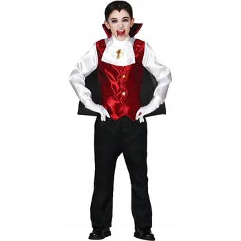 Karnevalový kostým KOSTÝM UPÍR HRABĚ DRAKULA HALLOWEEN 116