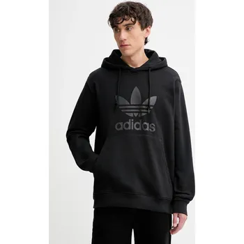 Pánská mikina Bavlněná mikina adidas Originals Trefoil Hoody JY3766 černá 99X, vel. XL