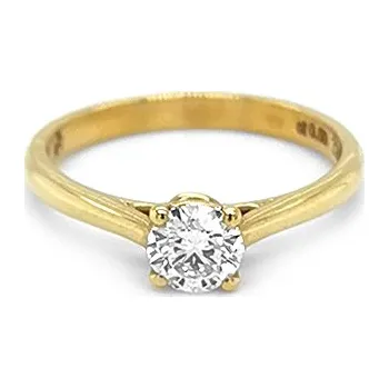 Prsten Zlatý Zásnubní Prsten s Diamantem 2010159