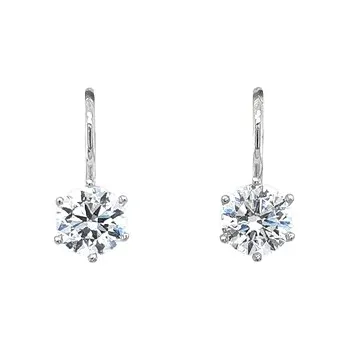Náušnice Náušncie se Zirkony z Bílého Zlata 7120075