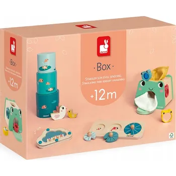 Dřevěná hračka Dřevěná vkládačka – edukační hračka Janod, vícebarevná, 12 m+