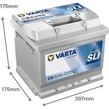 Auto-moto Varta Dynamic SLI C6 552401052K262 12V 52Ah 520A