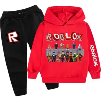 Dětská tepláková souprava ROBLOX Barva: černé kalhoty + červená mikina (3), Velikost: 100