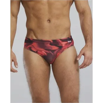 Dámské plavky TYR Plavky pánské slipové Wav, červené [Velikost 34]